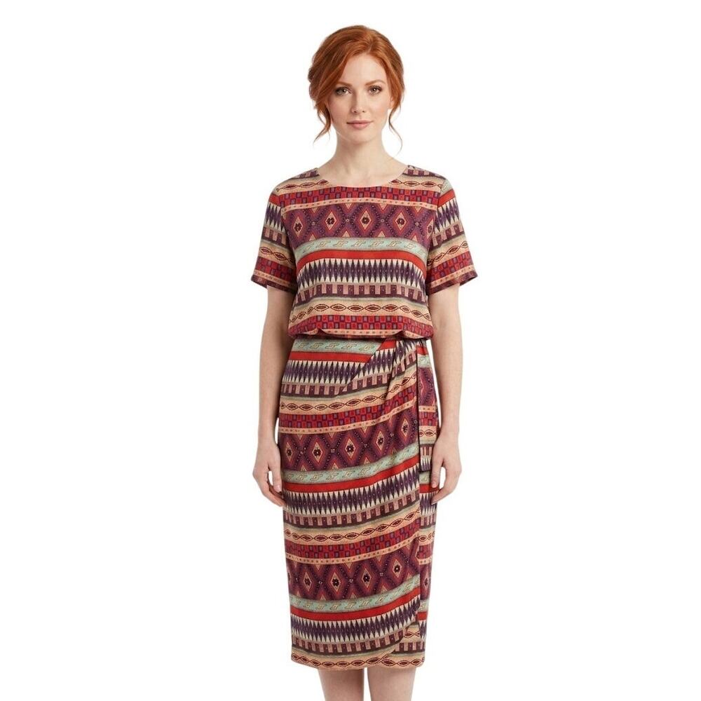 Kathie Lee Collection Women Midi Dress Small Polyester